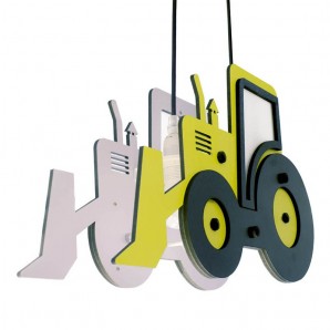 LAMPARA DE TECHO INFANTIL AMARILLA TRAKTOR 2