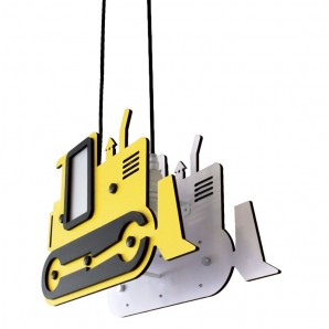 RUSTY CR EXCAVATOR candeeiro de teto amarelo para... 2