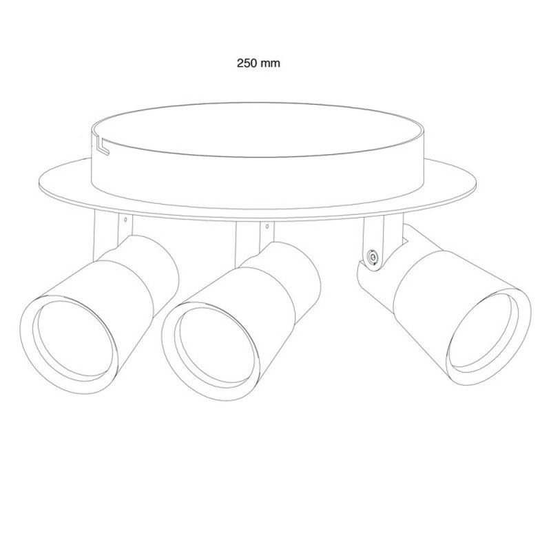 Spots de teto GU10 IRIS branco CROMO CR 25-135-03-000