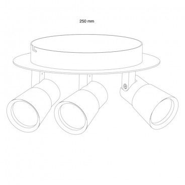 Spots de teto GU10 IRIS branco CROMO CR 25-135-03-000