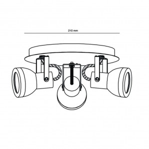 PLAFON FOCOS GU10 HELI BLANCO 2