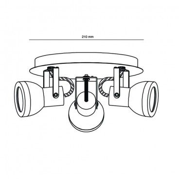 PLAFON FOCOS GU10 HELI BLANCO