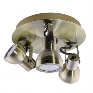 PLAFON FOCOS GU10 HELI CUERO 2