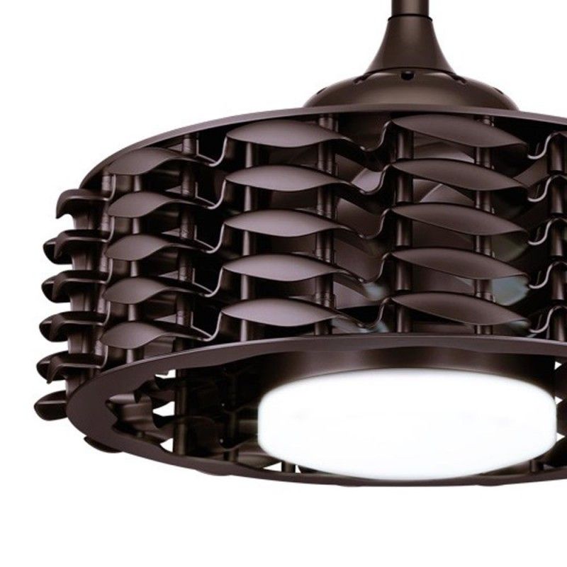 Ventilador DC Alum Preto LED 24W