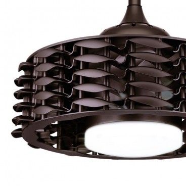 Ventilador DC Alum Preto LED 24W