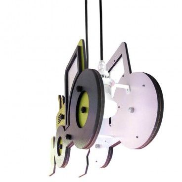 LAMPARA DE TECHO INFANTIL AMARILLA TRAKTOR