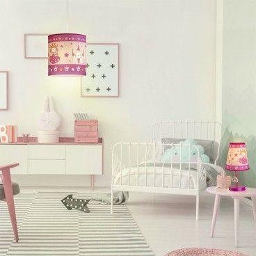 LAMPARA DE TECHO INFANTIL ROSA PRINCESS