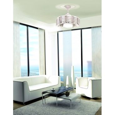 Ventilador DC Alum Preto LED 24W