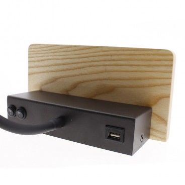 Aplique LED BACH MADEIRA 5W+3W COM USB CR 43-164-08-116