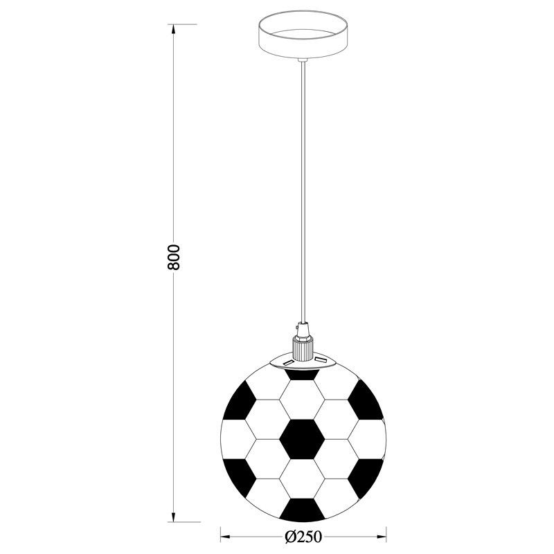 LAMPARA DE TECHO INFANTIL PELOTA CHAMPION
