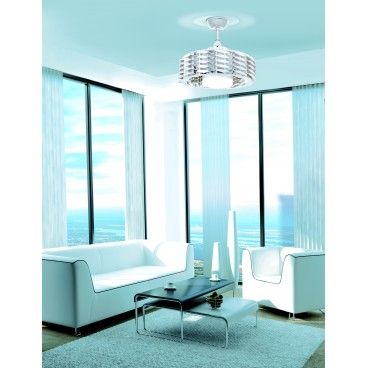 Ventilador DC Alum Preto LED 24W