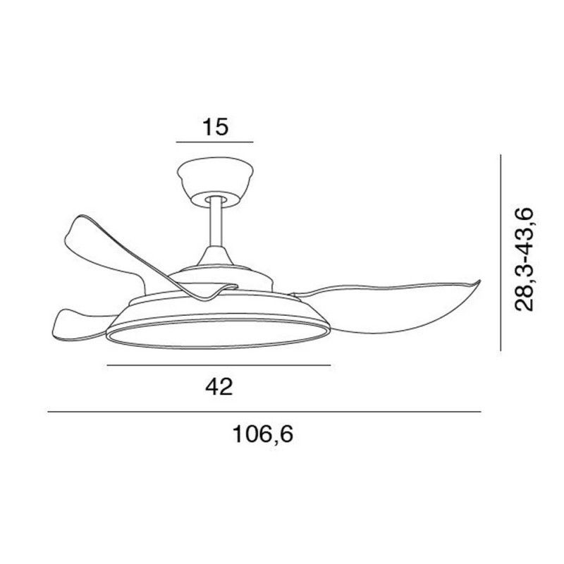 Ventilador DC Lince LED 55W CCT dimmable
