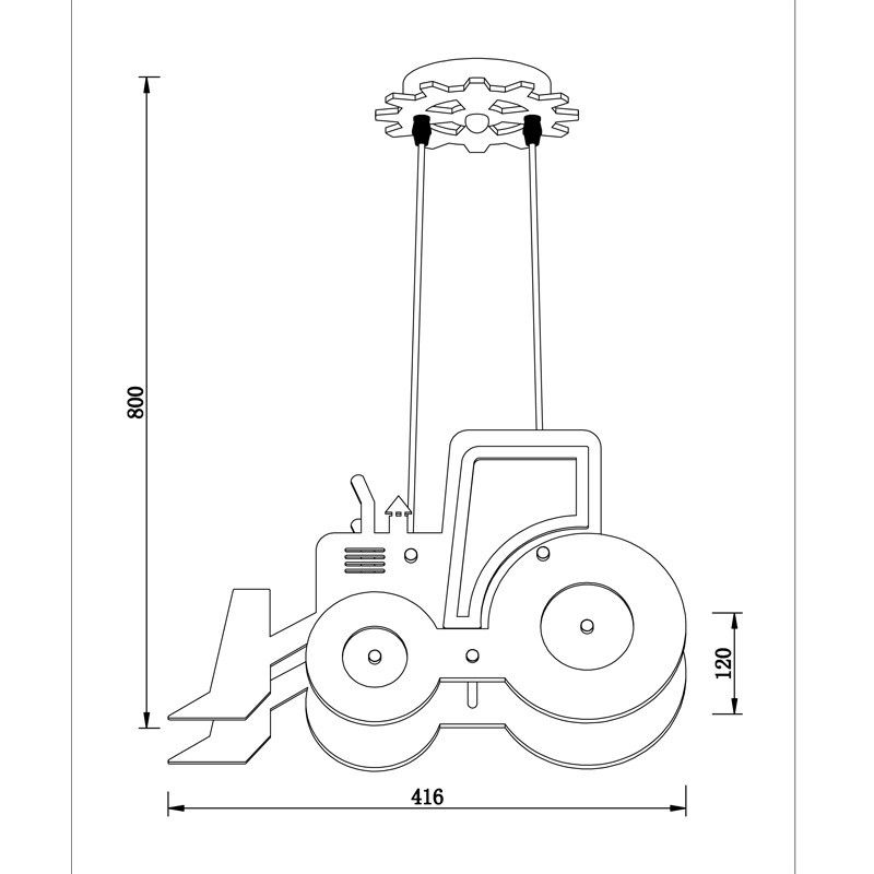 LAMPARA DE TECHO INFANTIL AMARILLA TRAKTOR
