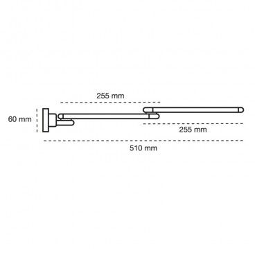 Flexo LED 6W para pared. Mel gris claro