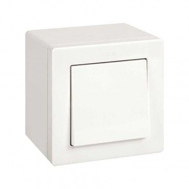 SIMON 270 | Oberflächenbox mit 1 weißen Element 20000751-090