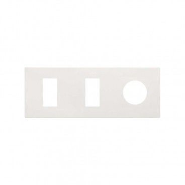 SIMON 270 | Minimaler ästhetischer Rahmen 3 Steckerelemente + 2 schmale Module weiß 27191630-090