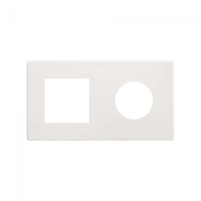 SIMON 270 | Châssis minimum avec 2 éléments 1 prise + 1 module blanc 27190620-090