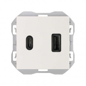 SIMON 270 | Duales USB-Ladegerät A + C 3.1A Quickcharge weiß 20000296-090