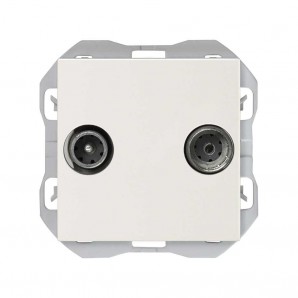 SIMON 270 | R-TV + SAT socket only white 20000486-090