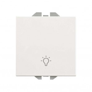 SIMON 270 | Pushbutton with light engraving 10A white 20000151-090