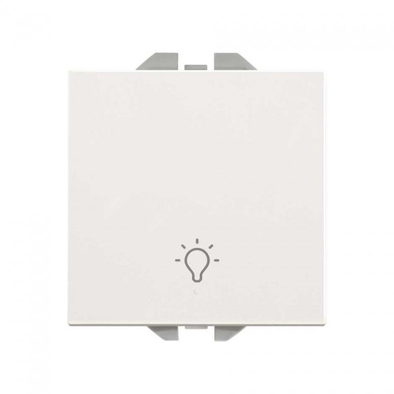 SIMON 270 | Pulsante con incisione luminosa 10A bianco 20000151-090