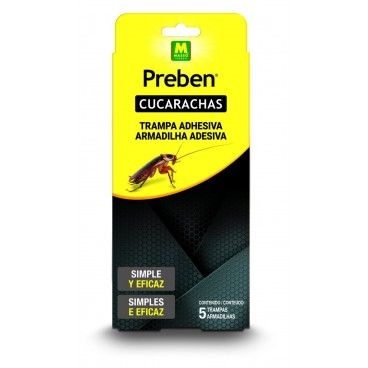 Trampa adhesiva cucarachas 2 uni. preben massó
