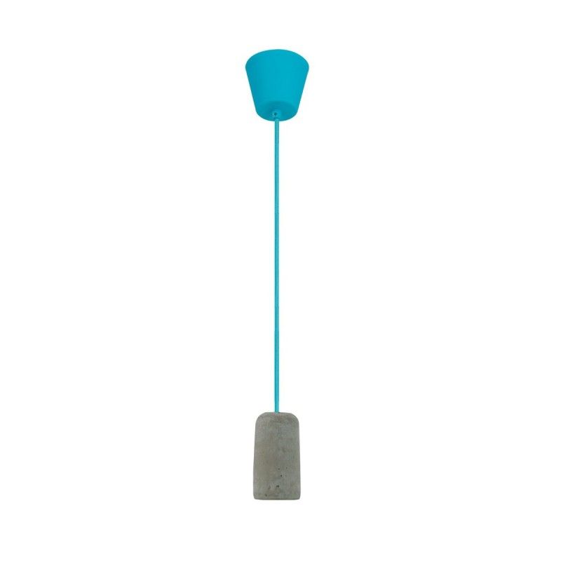 Suporte para lâmpada pendente de cimento azul...