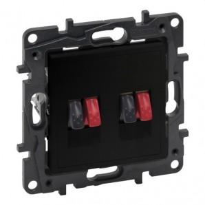 Base para altavoces Niloé Step, doble, negro mate LEGRAND 864549