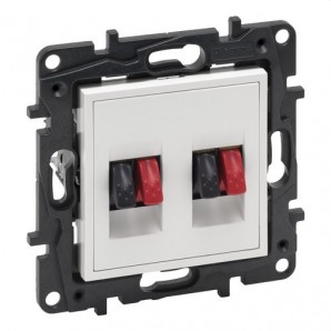 Base para altavoces Hi-Fi Niloé Step, doble, blanco mate LEGRAND 864149