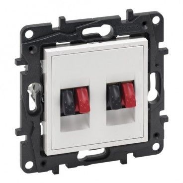 Base para altavoces Hi-Fi Niloé Step, doble, blanco mate LEGRAND 864149