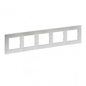 Placa Niloé Step, 5 elementos, aluminio pulido LEGRAND 864875