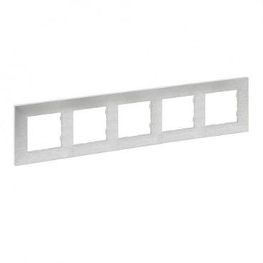 Placa Niloé Step, 5 elementos, aluminio pulido LEGRAND 864875