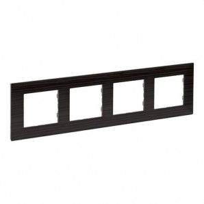 Placa Niloé Step, 4 elementos, madera oscura LEGRAND 864974