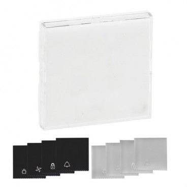 Tecla Niloé Step con portaetiquetas para interruptor y conmutador, aluminio LEGRAND 864311