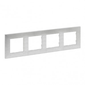 Placa Niloé Step, 4 elementos, aluminio pulido LEGRAND 864874