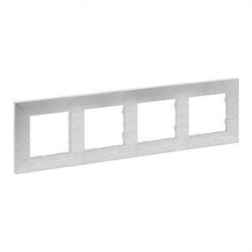Placa Niloé Step, 4 elementos, aluminio pulido LEGRAND 864874
