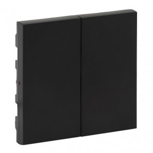 Tecla Niloé Step doble para interruptor y conmutador, negro mate LEGRAND 864505