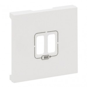 Frontal Niloé Step para base cargador doble USB A+A, blanco mate LEGRAND 864124