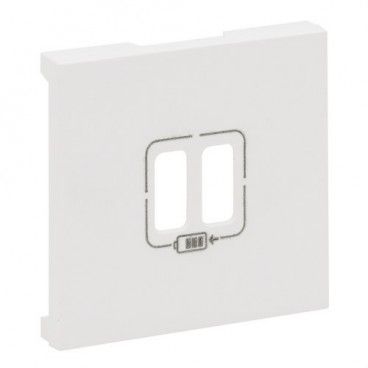 Frontal Niloé Step para base cargador doble USB A+A, blanco mate LEGRAND 864124
