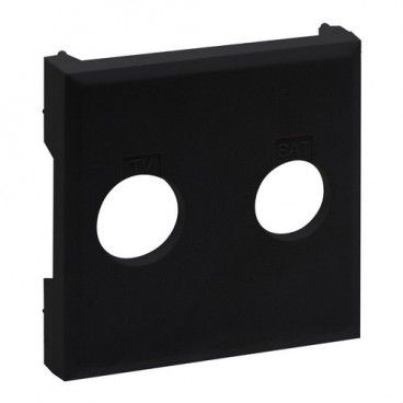 Frontal Niloé Step para bases de televisión TV-SAT, negro mate LEGRAND 864554