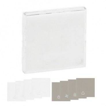 Tecla Niloé Step con portaetiquetas para interruptor y conmutador , blanco mate LEGRAND 864111