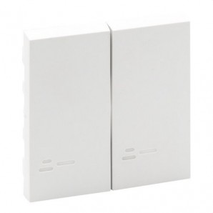 Tecla Niloé Step doble con visor para interruptor y conmutador, blanco mate LEGRAND 864108