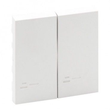 Tecla Niloé Step doble con visor para interruptor y conmutador, blanco mate LEGRAND 864108