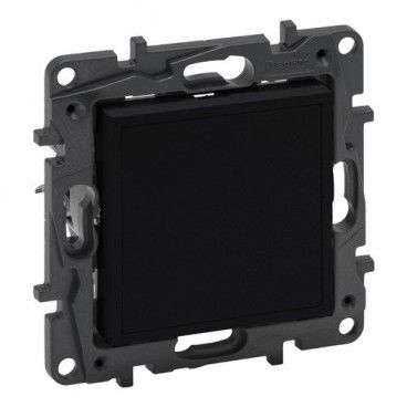 Tapa ciega y adaptador para Mosaic Niloé Step, negro mate LEGRAND 864579