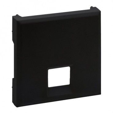 Frontal Niloé Step para bases telefónicas e informáticas RJ 45, negro mate LEGRAND 864542