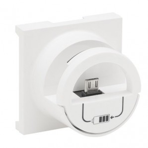 Frontal Niloé Step para base cargador micro-USB, blanco mate LEGRAND 864125