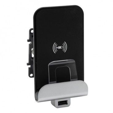 Base cargador por inducción con cargador USB Niloé Step 250V, blanco mate LEGRAND 864126