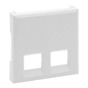 Frontal Niloé Step doble para bases telefónicas e informáticas RJ 45, blanco mate LEGRAND 864143
