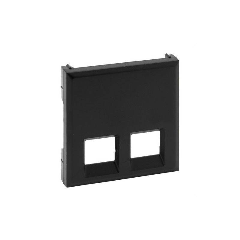 Chave dupla para bases de telefone e computador RJ 45 preto fosco Niloé Step LEGRAND 864543