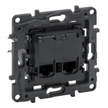 Base telefónica e informática RJ 45 Niloé Step Cat.6 UTP doble LEGRAND 864043